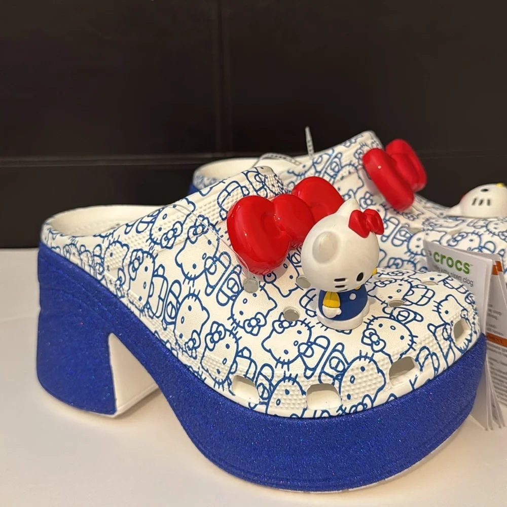 NWT Crocs Siren Clog x Hello Kitty 50th Anniversary size 5 Men / 7 Women - Picture 2 of 9